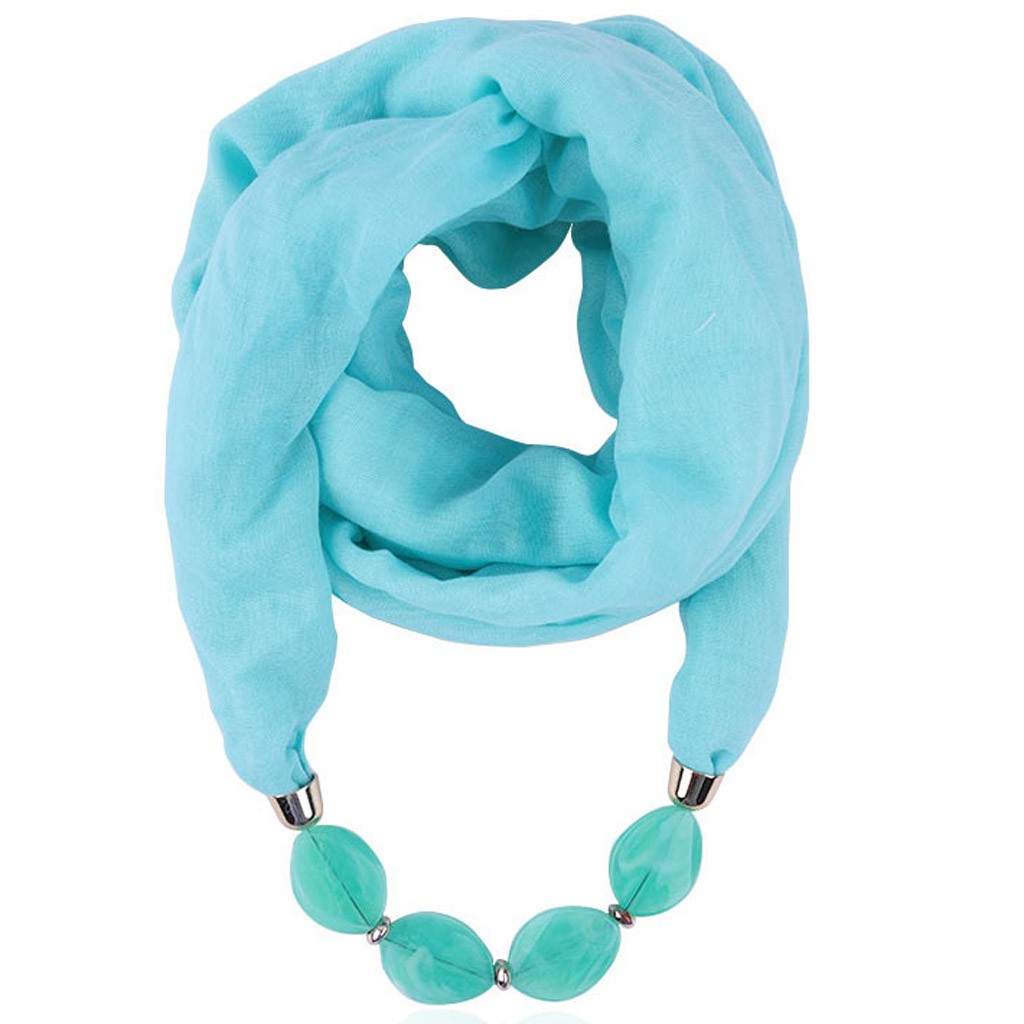 ScrPG-Collier en Coton et Lin pour Femme, Pendentif, Écharpe, Style Ethnique, Doux, Vacances, Solide, Document, Écharpe de Cou