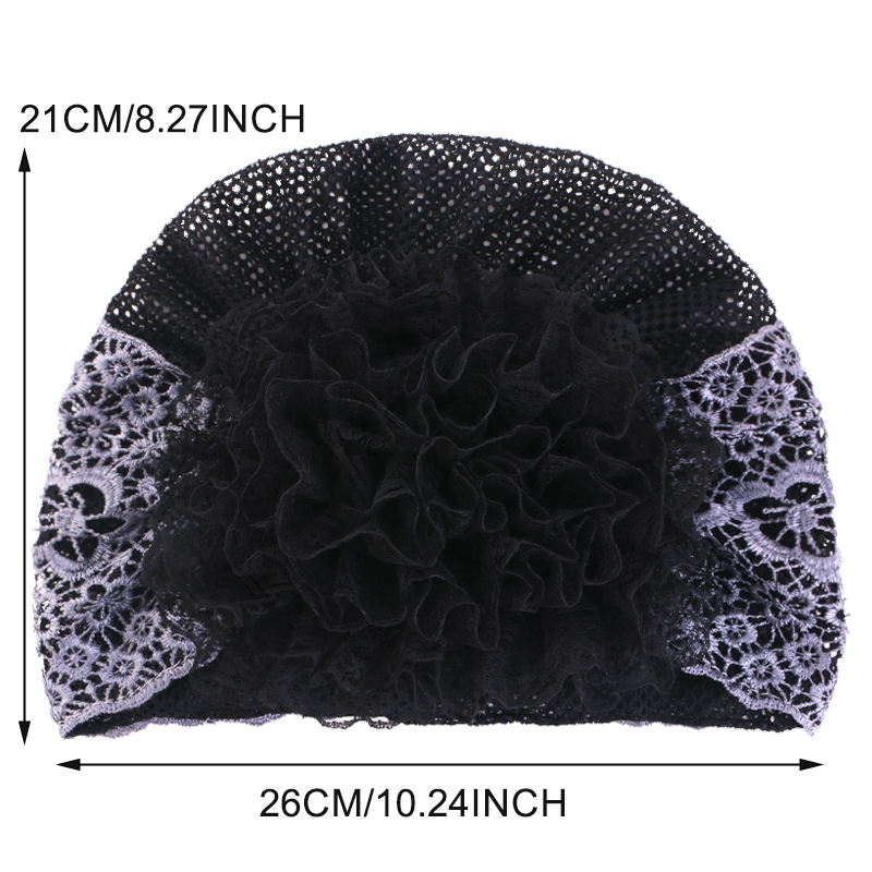 Nouveau élégant dentelle brodée florale perlée Turban chapeau musulman chimio casquette islamique chapeaux Bonnet prêt à porter femme bandeau