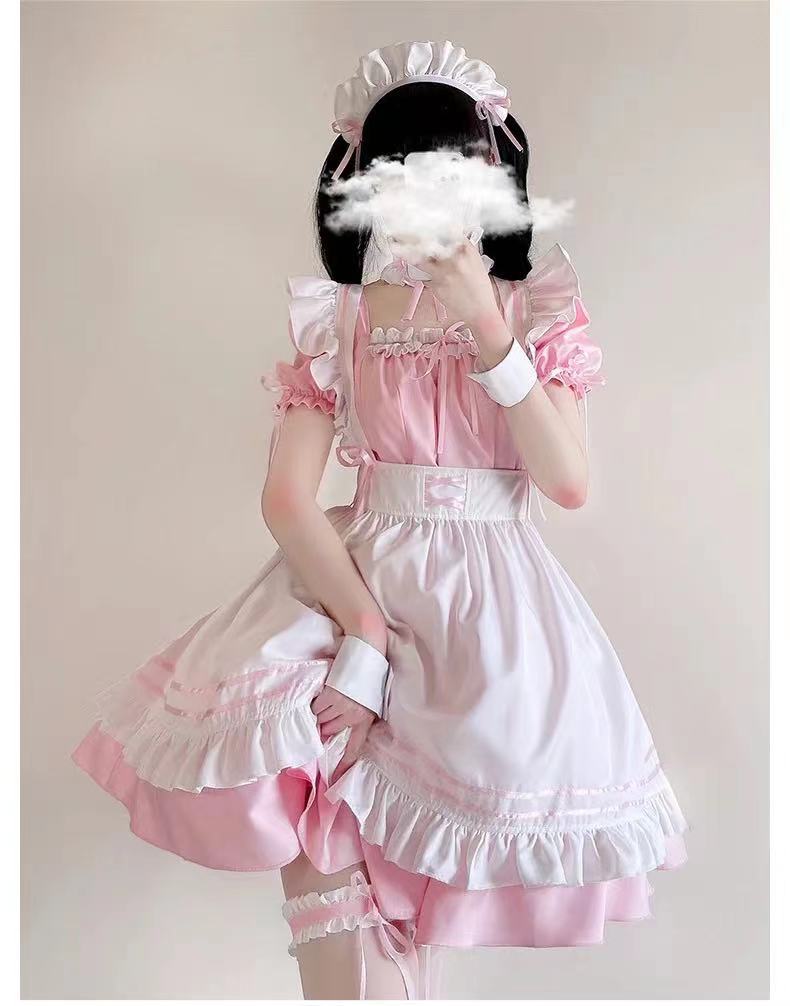 Robe longue de femme de chambre pour hommes et femmes, tenue d'anime, tablier noir et blanc, robes Lolita, costume Cosplay, 73