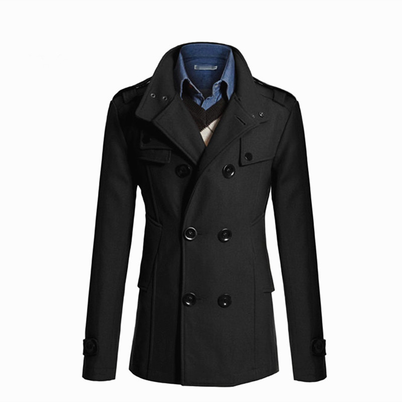 Nouveau Manteau Long en Laine pour Homme 2026 – Coupe-Vent en Laine pour Homme – Vêtement Décontracté de Marque pour Homme