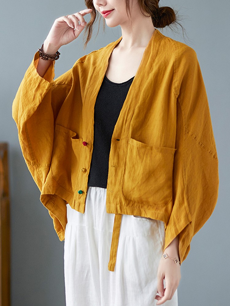 Vestes à manches longues pour femmes, style vintage, tout assressenti, confortable, coton, lin, femme, décontracté, automne, nouveau, 2022, CombB2100