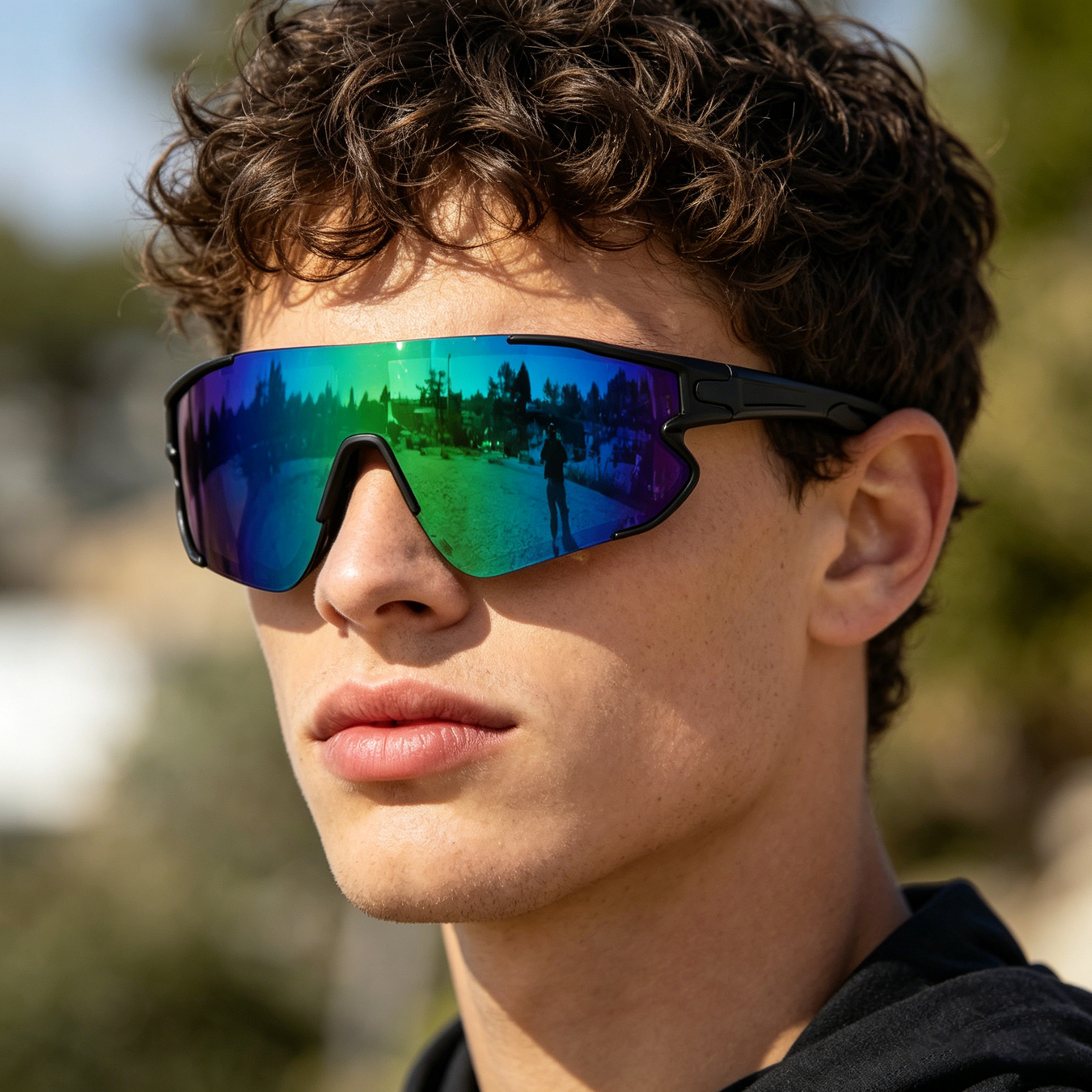 Lunettes de soleil unisexes coupe-vent pour la pêche, les sports de plein air, le vélo, le cyclisme sur route, la randonnée en montagne, la conduite