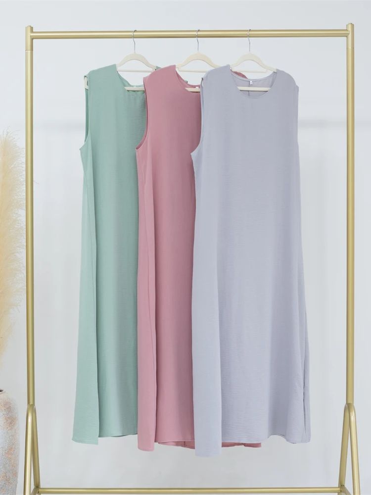 Ramadan noir blanc dubaï vêtements de prière femmes turquie Islam musulman modeste Jersey sous Abaya Robe Kebaya Robe Femme Musulmane