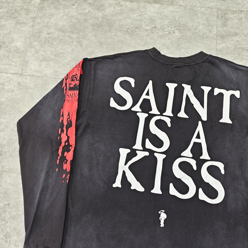 Yao mode Saint de Michael coton à manches longues automne hommes hauts vêtements Streetwear HipHop Bggy Vintage t-shirt ample pour hommes