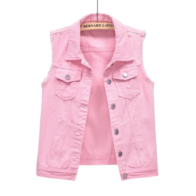 Nouvelle Collection 2026 – Gilet en Jean Sans Manches Élégant et Décontracté pour Femme – Veste Printemps/Automne Style Urbain