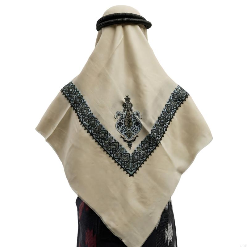 Y3NE – écharpe Shemagh arabe respirante, Jacquard traditionnel, foulard Keffiyeh pour hommes, couvre-chef Hijab pour usage