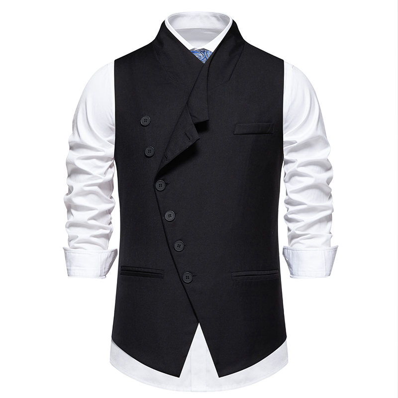 Nouveaux hommes costume gilets mode intelligent décontracté robe formelle gilet pour mariage gilets hommes couleur unie sans manches fête gilet homme