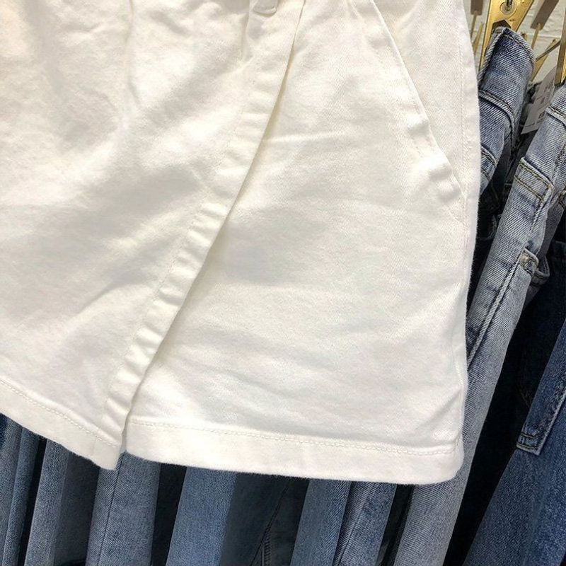 Jupe blanche pour femmes, taille haute, en coton, été, 2026, jupe tendance décontractée, moulante, mini, style Y2k, jupe coréenne.