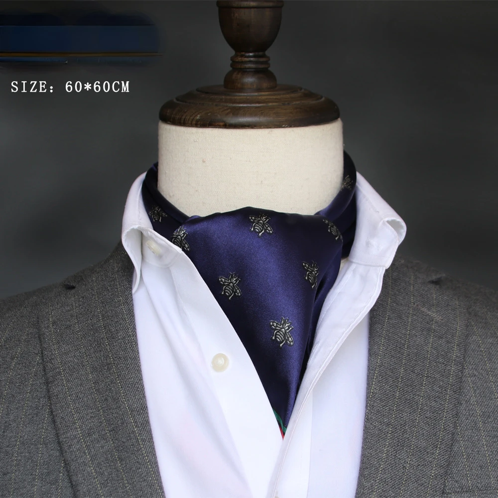 Foulard en soie britannique pour hommes, petite serviette carrée, écharpe en Satin de soie pour hommes, Style coréen, printemps automne, hommes d'affaires