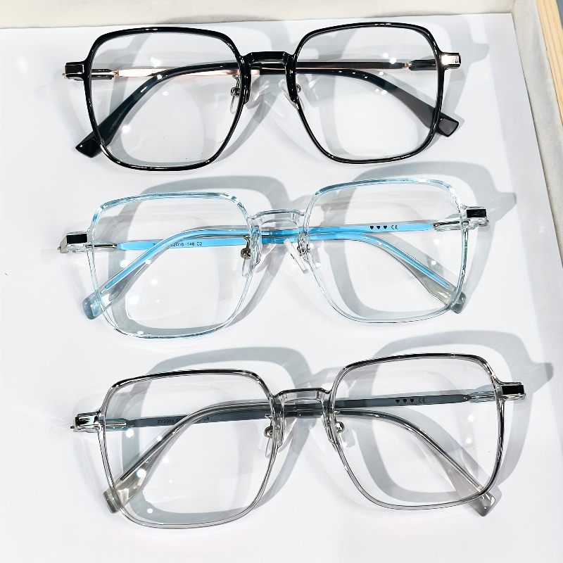 Lunettes carrées tendance grande taille, élégantes et stylées, lunettes de lecture minimalistes adaptées aux hommes et aux femmes