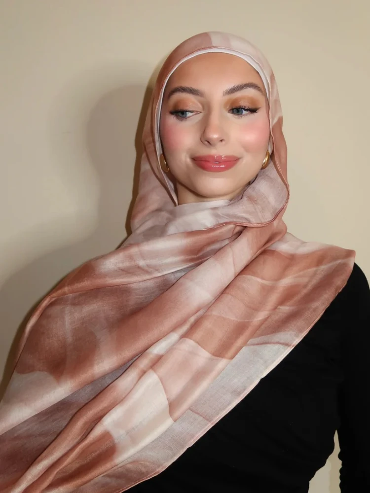 Nouveau Aquarelle Hijabs pour femmes imprimé fleuri Hijab écharpe respirant doux longue mode foulards foulard Paisley musulman