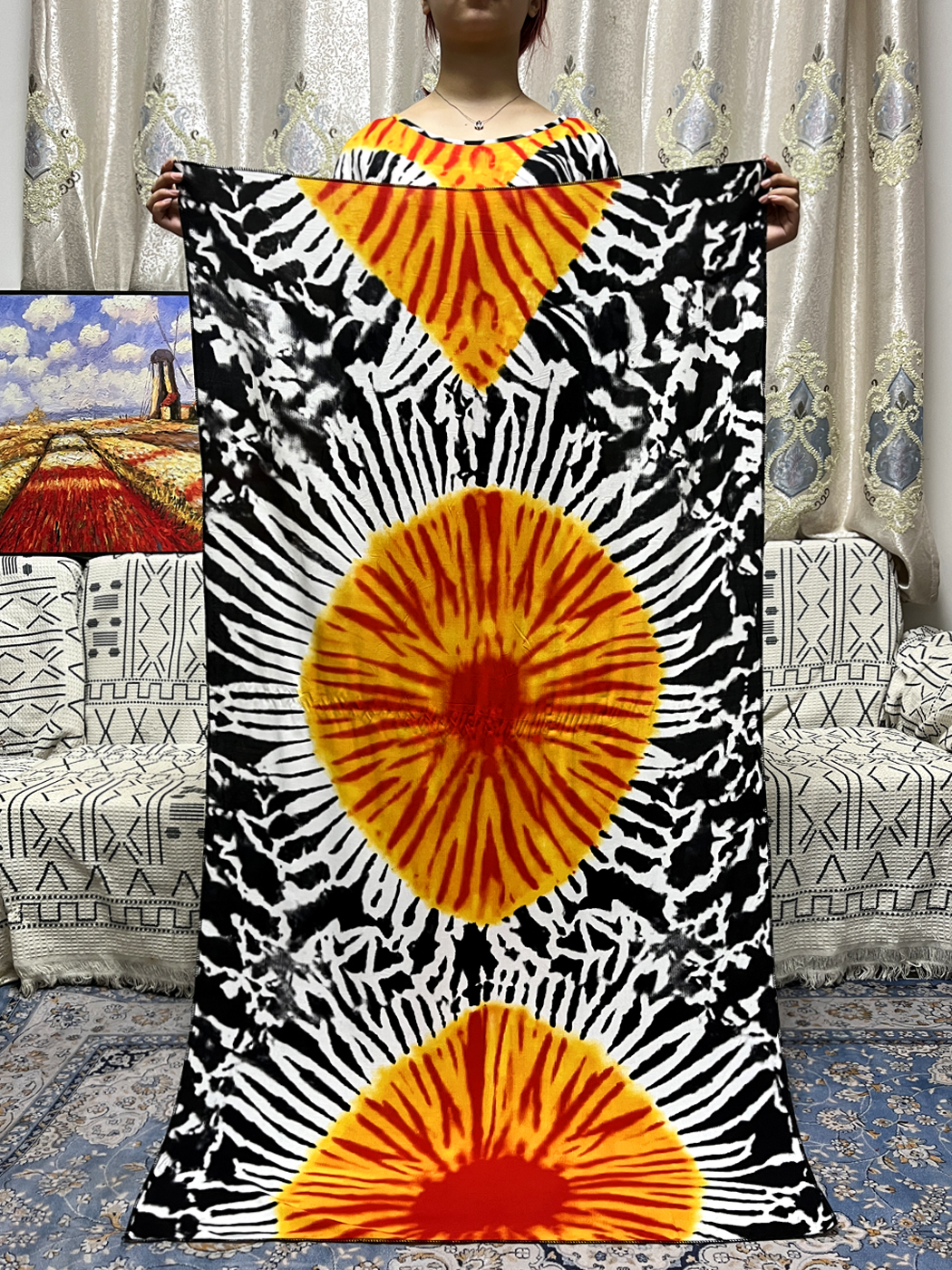 Abayas musulmanes en coton pour femmes, imprimé Floral, ample, dubaï, Robe africaine, Islam, Nigeria, avec châle, écharpe, 170x60cm, 2023