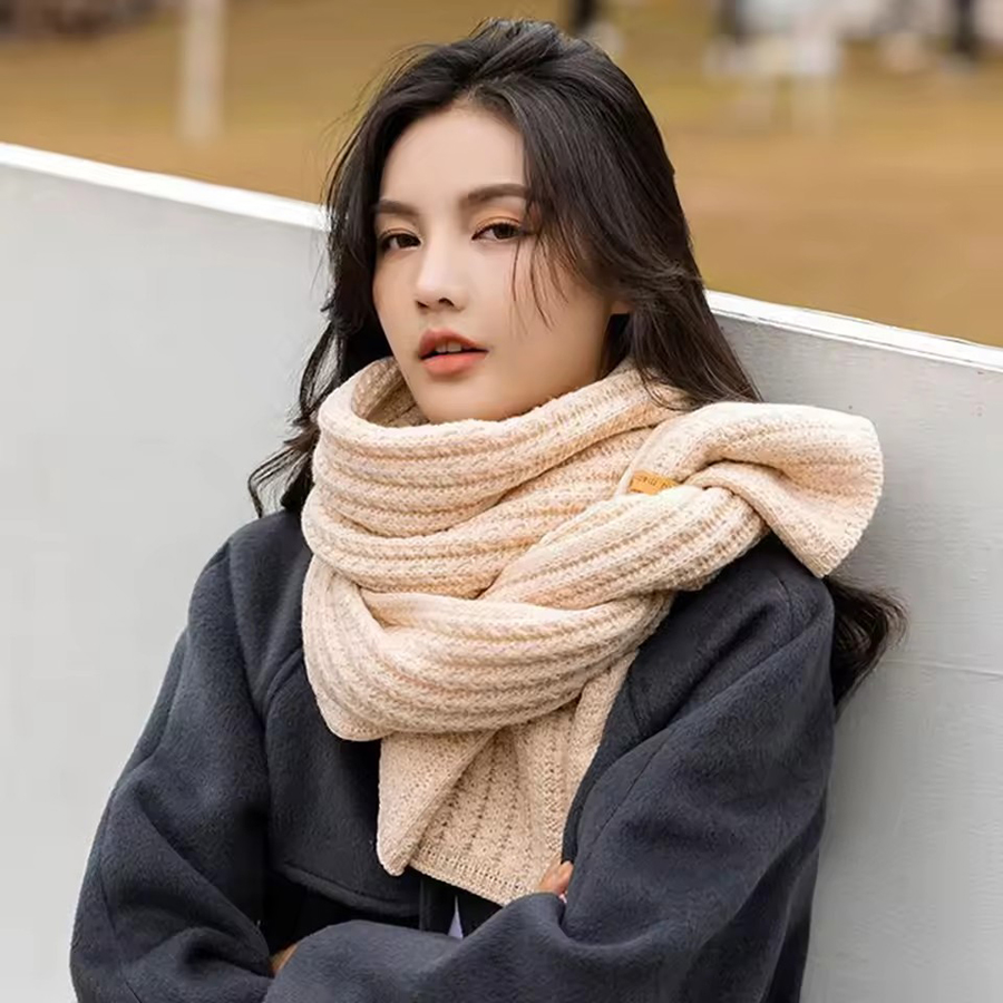 Écharpe d'hiver femmes hommes épais câble tricot enveloppement épais longue écharpe chaude pour voyage bureau chaud cachemire foulards foulard