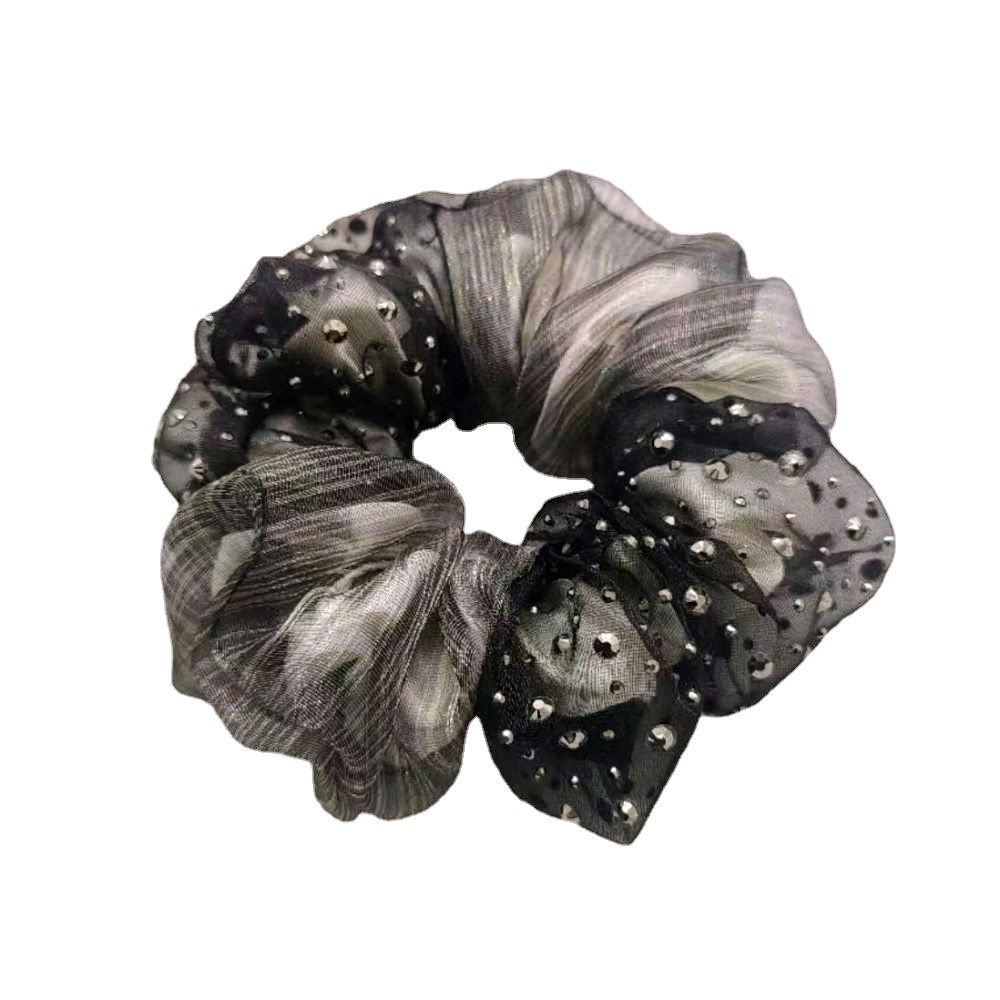 Bandeau de cheveux incrusté d'étoiles pour femme, double couche, organza français, coiffe de tempérament doux, fleur, ULde tête