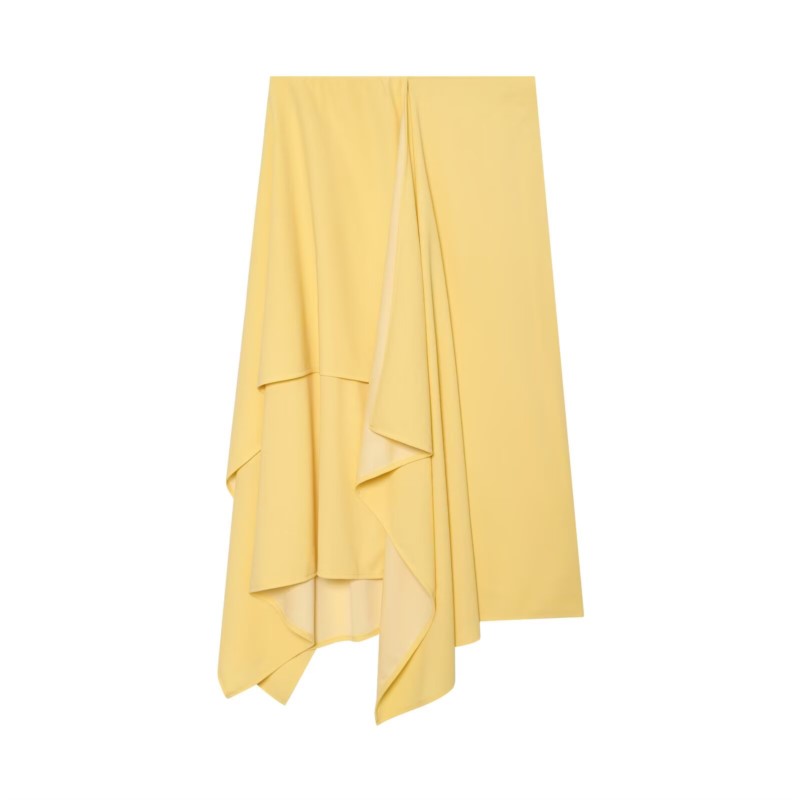 Ensemble jupe et haut HipSeam pour femme, 2 pièces, nouvelle collection automne 2026, haut slim à col montant et jupe asymétrique mi-longue, tenue féminine deux pièces