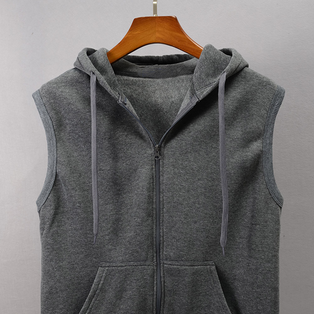 Sans manches solide gilet manteau mode hommes Blouse veste mince hauts à capuche chemise hommes manteaux vestes vestes légères pour les adolescents