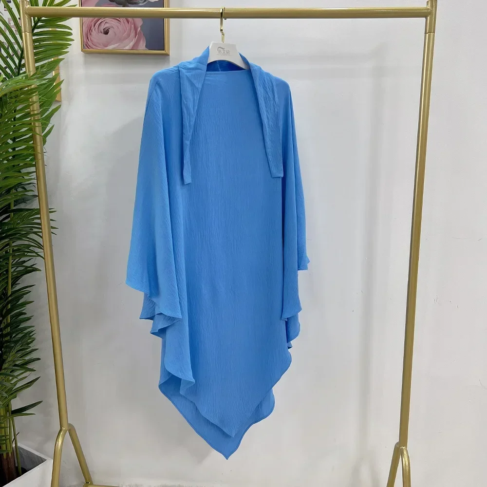 Long Khimar Eid, niqab à capuche, vêtement de prière musulman, vêtements islamiques pour femmes, Ramadan, hijab, écharpe, niqab arabe, burqa, robe