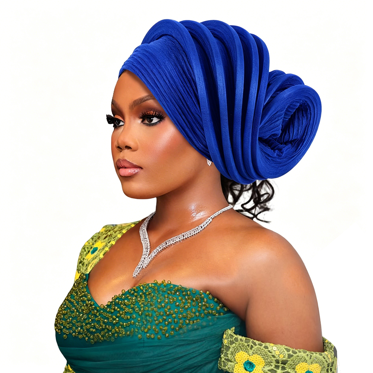 Nouveau design, prêt à porter : Turban africain, foulard pour femme, coiffe nigériane pour mariage, Auto Gele, coiffe de fête, chapeau