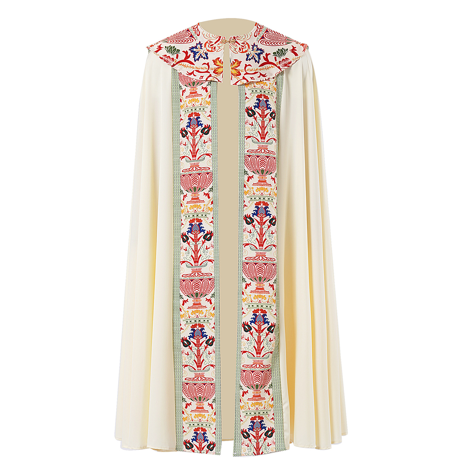 Chasuble de clergé catholique pour hommes avec pendentif à pompon, vestiments de prêtre d'église unisexe, Robe de masse de cave de célébration pour fête