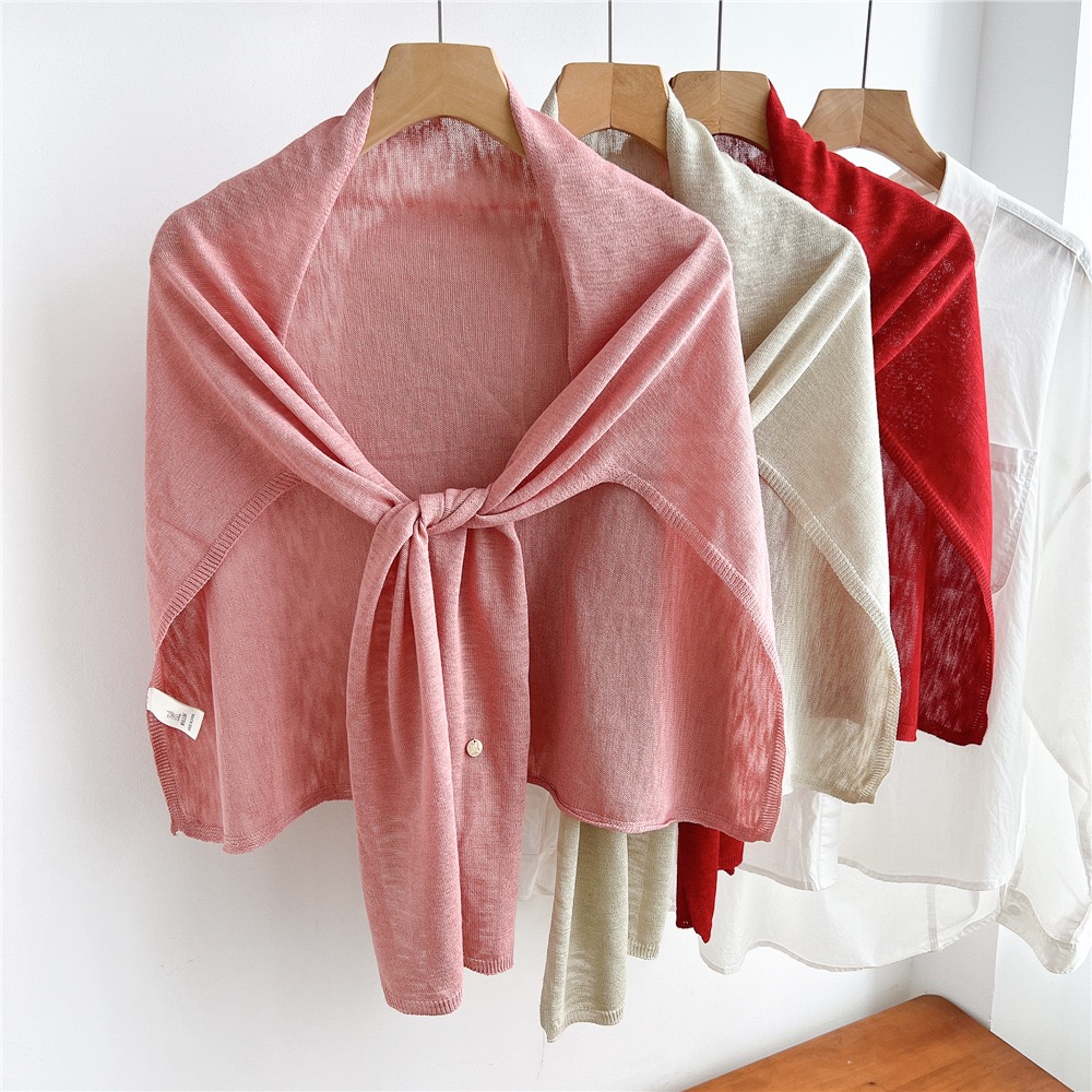 Nouveau châle triangulaire en laine mélangée pour femme, version T 2026, écharpe enveloppante pour l'automne et l'hiver, épaissie et tricotée pour garder les épaules au chaud