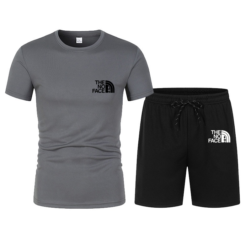 Tendance de la mode estivale Ensemble sportif décontracté en deux pièces Ensemble tendance pour homme T-shirt à manches courtes + short