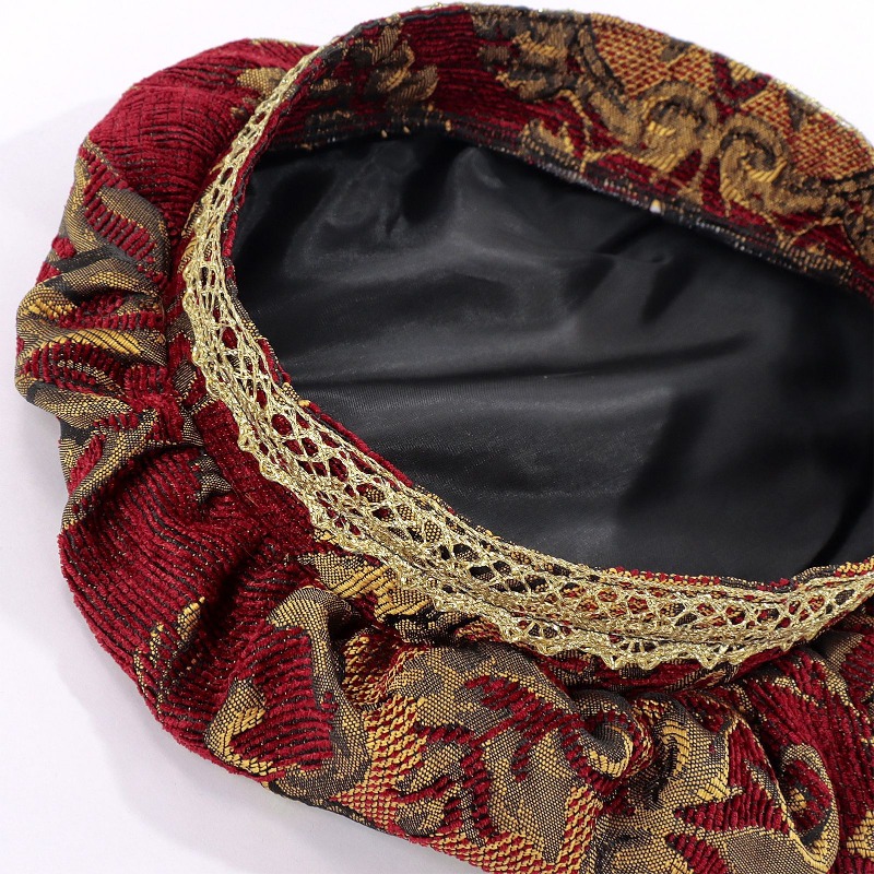 Chapeau Tudor médiéval avec plume pour hommes et femmes, Costume victorien élisabéthain de la Renaissance, Bonnet Royal, casquette à Muffin ronde pour adultes