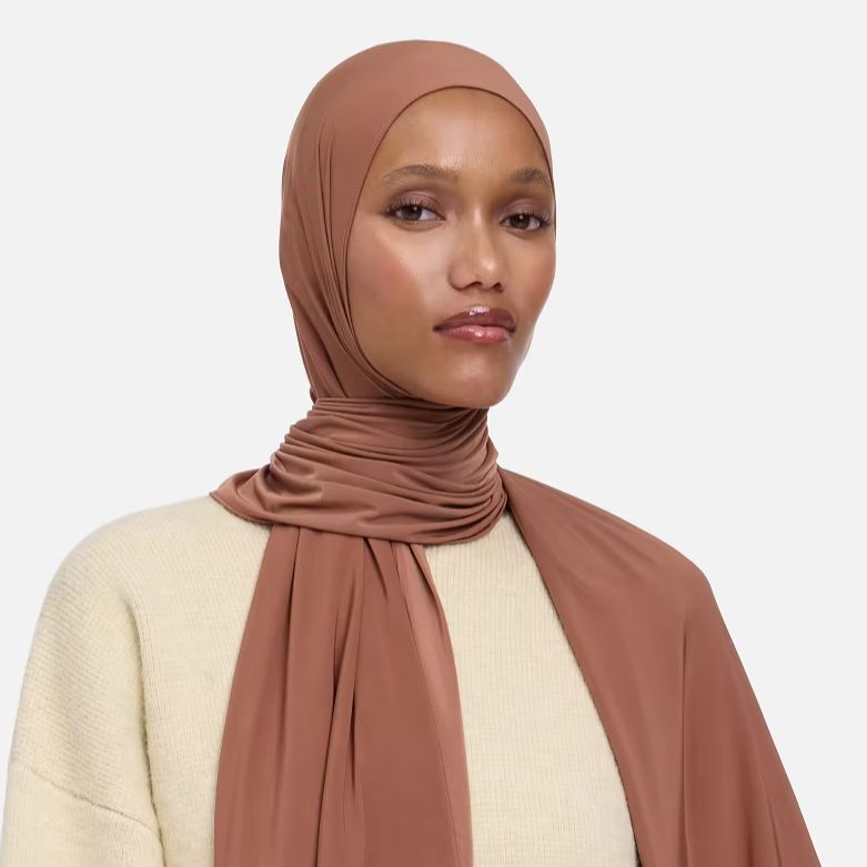 Nouveau Hijab en Jersey Liquide pour Femme, Foulards et Châles de Couleur Unie pour le Ramadan, Voiles Islamiques ﻿ 180*60cm