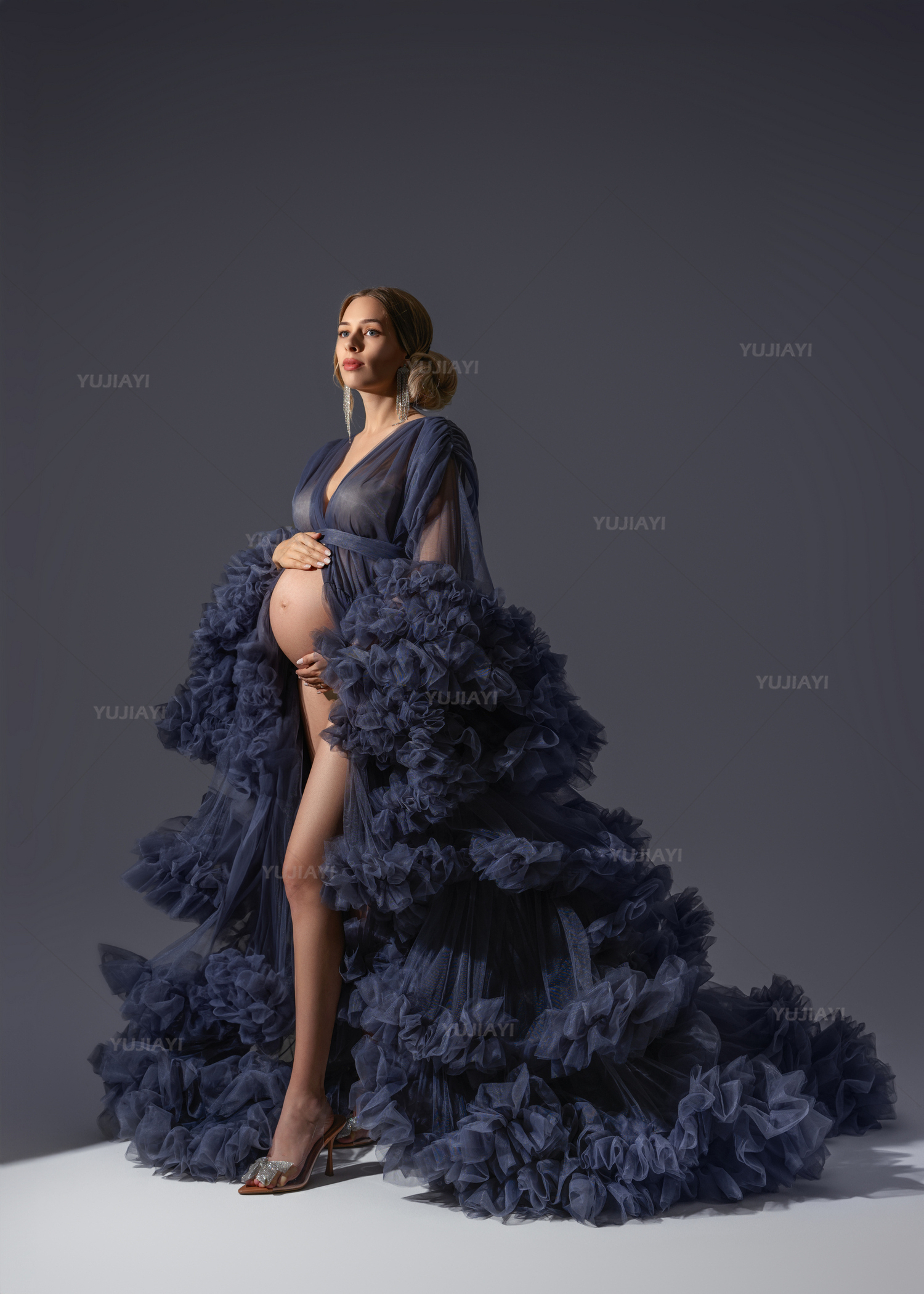 Robe Bouffante en Tulle à Manches sulfpour Femme, Tenue de Nuit, pour Séance Photo, pour Travesti, Mariage