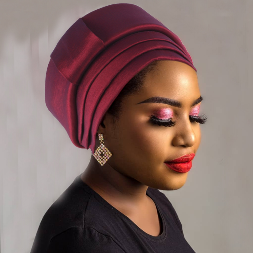 Casquette injturban brute pour femmes africaines, couvre-chef nigérian, vêtements de sauna pour dames, turbans musulmans