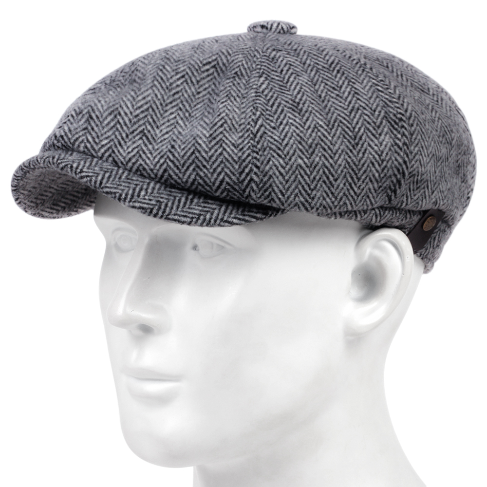 Hommes femmes laine gavroche casquettes chevrons casquettes plates café britannique Gatsby casquettes automne hiver chaud laine chapeaux Gorras