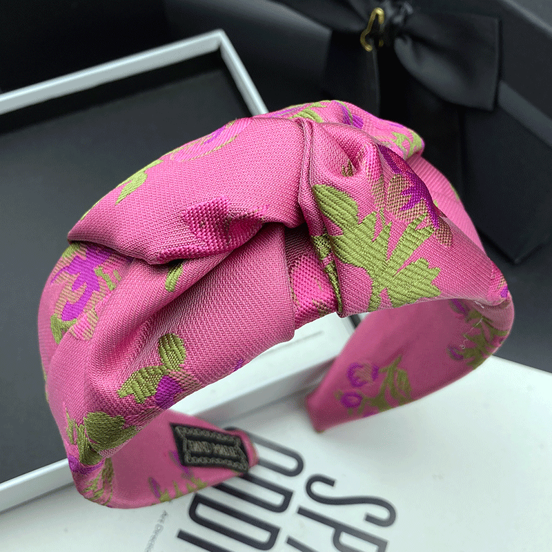 Serre-tête à barrettes pour femme, tendance et élégant, avec volume sur le dessus, accessoire de coiffure externe, bandeau de compression à bord large