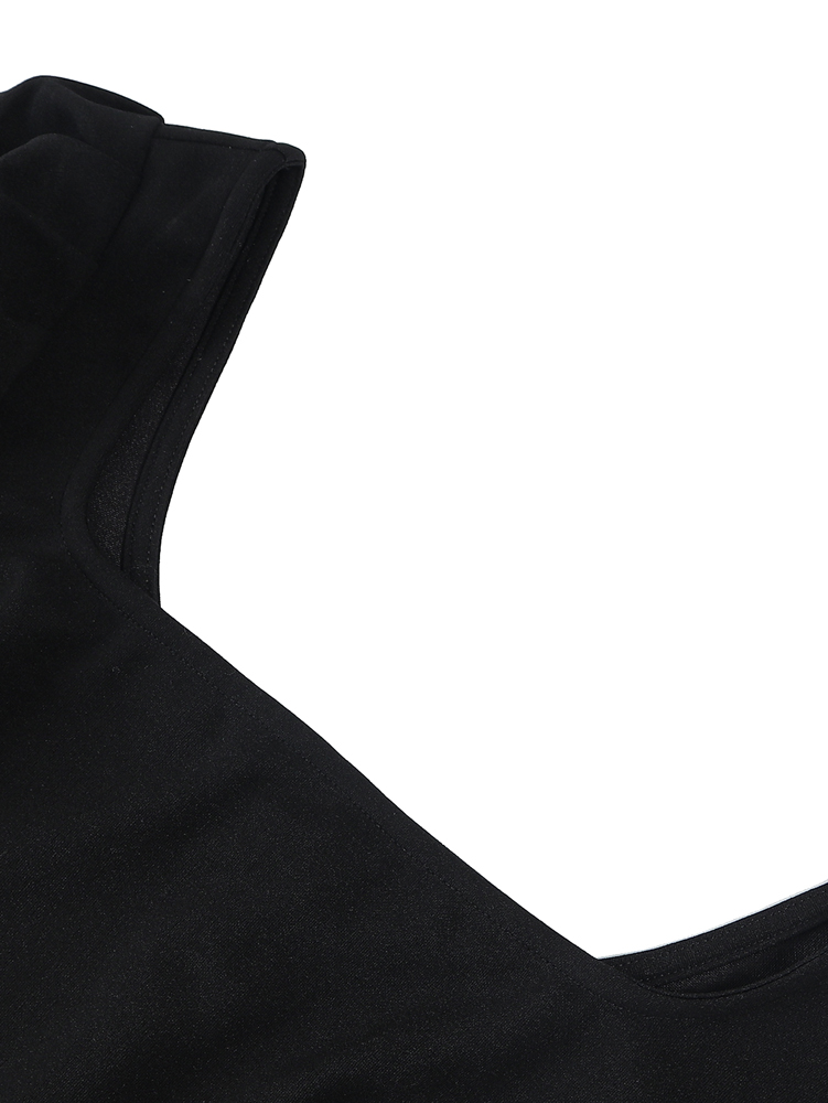 Robe pull à col carré pour femme, style décontracté et élégant, manches longues, couleur unie, polyester, nouvelle collection 2025