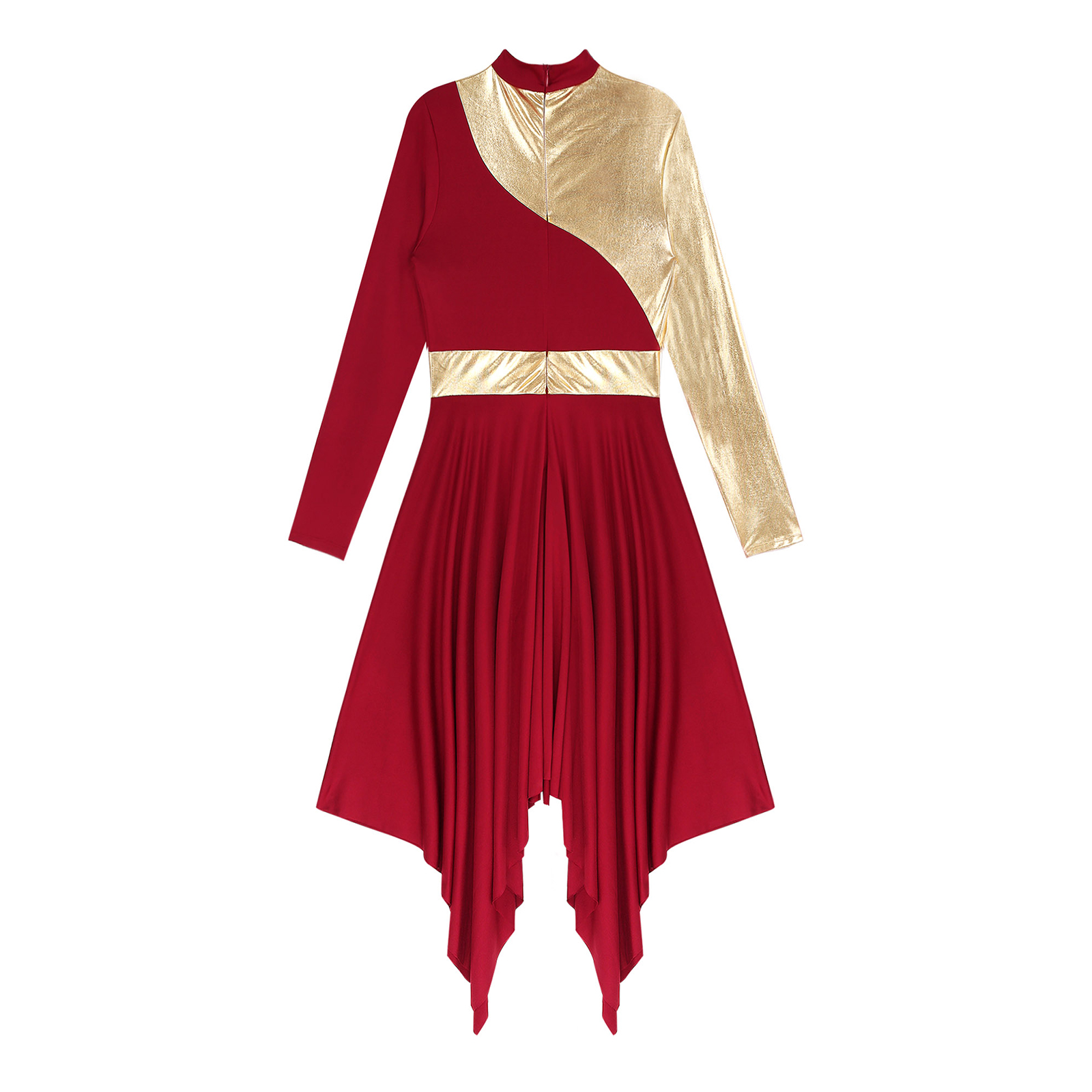 Costume de danse lyrique pour femmes, robe blanche à manches longues, tunique liturgique, vêtements de spectacle de chorale de culte d'église