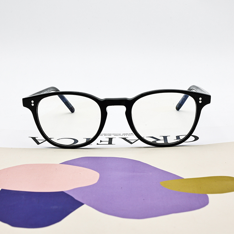 Montures de lunettes ovales classiques rétro en acétate OV5219 pour hommes, montures de lunettes tendance populaires pour femmes, montures de lunettes de marque originale
