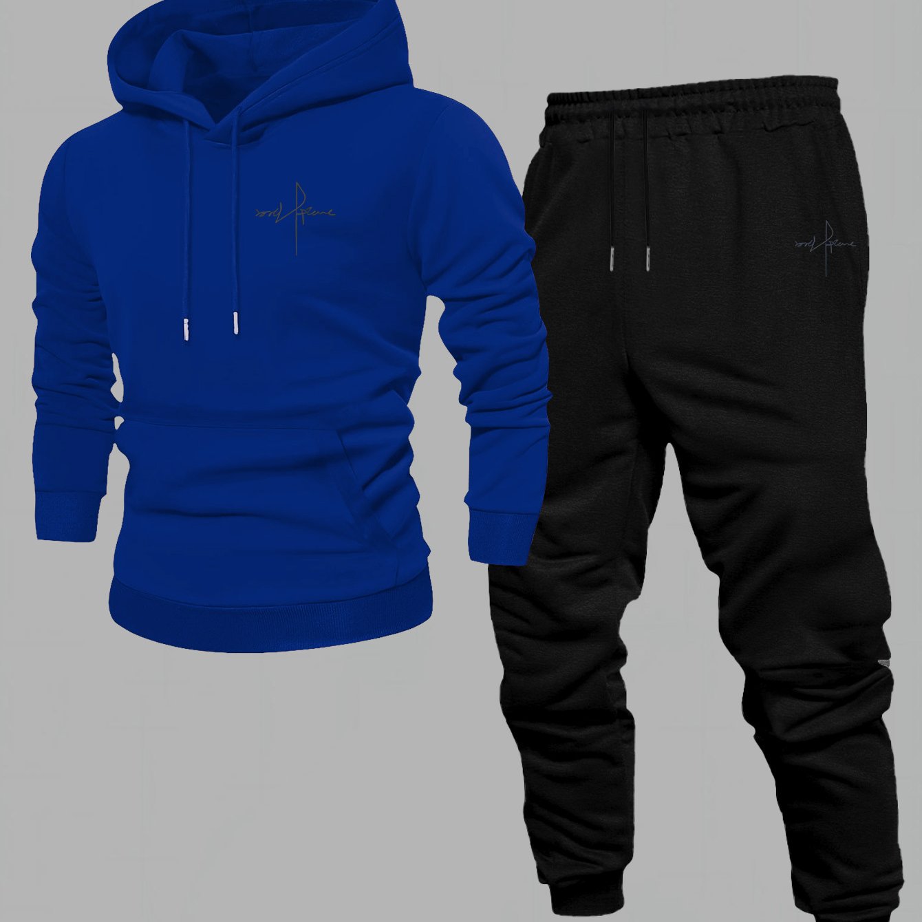 Ensemble sweat-shirt à capuche et pantalon pour homme, imprimé simple, style simple, adapté aux vêtements décontractés et sportifs, offre un confort quotidien