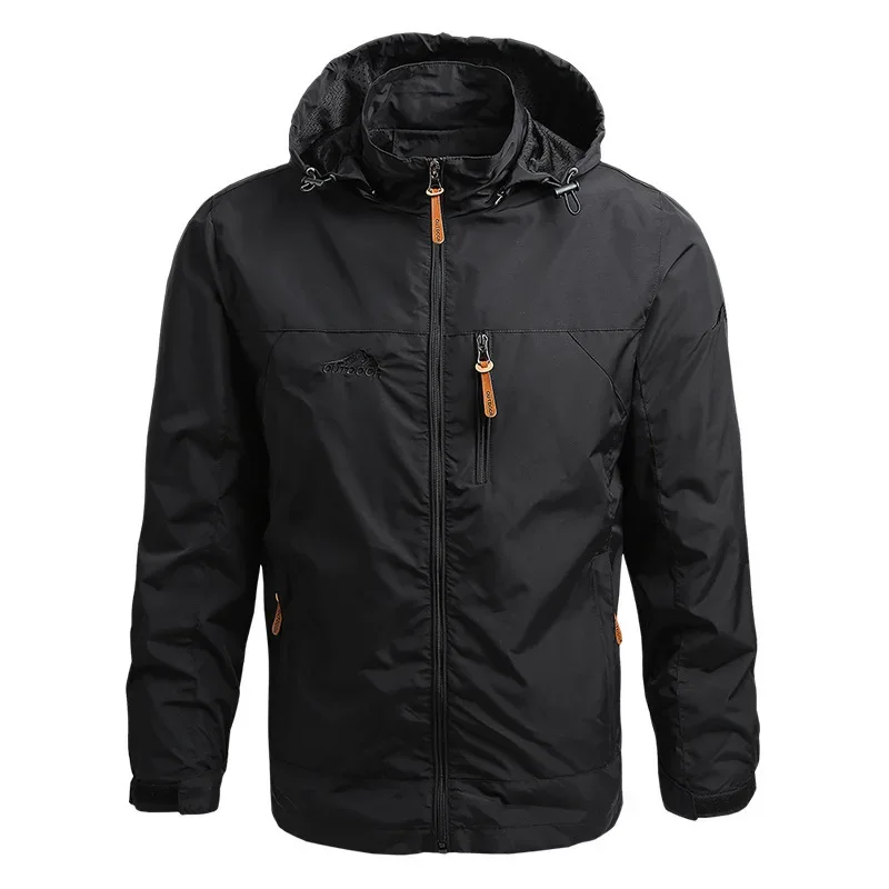 Veste de camping imperméable pour hommes, coupe-vent décontracté, manteau de baseball, vêtements pour hommes, automne, hiver, 5XL
