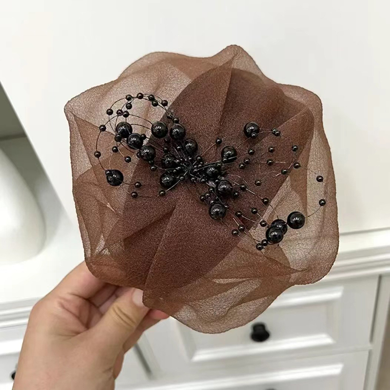 Bandeau de sauna élégant demi-chapeau pour femmes et filles, cerceau de cheveux rétro français, bandeau QueParty, vêtements de sauna de tempérament, accessoires pour cheveux