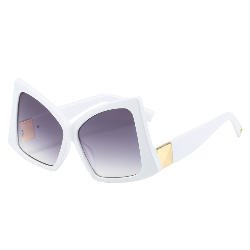 Lunettes de soleil carrées irrégulières pour femmes, monture Double couleur, œil de chat, marque de styliste Gafas, luxe, UV400