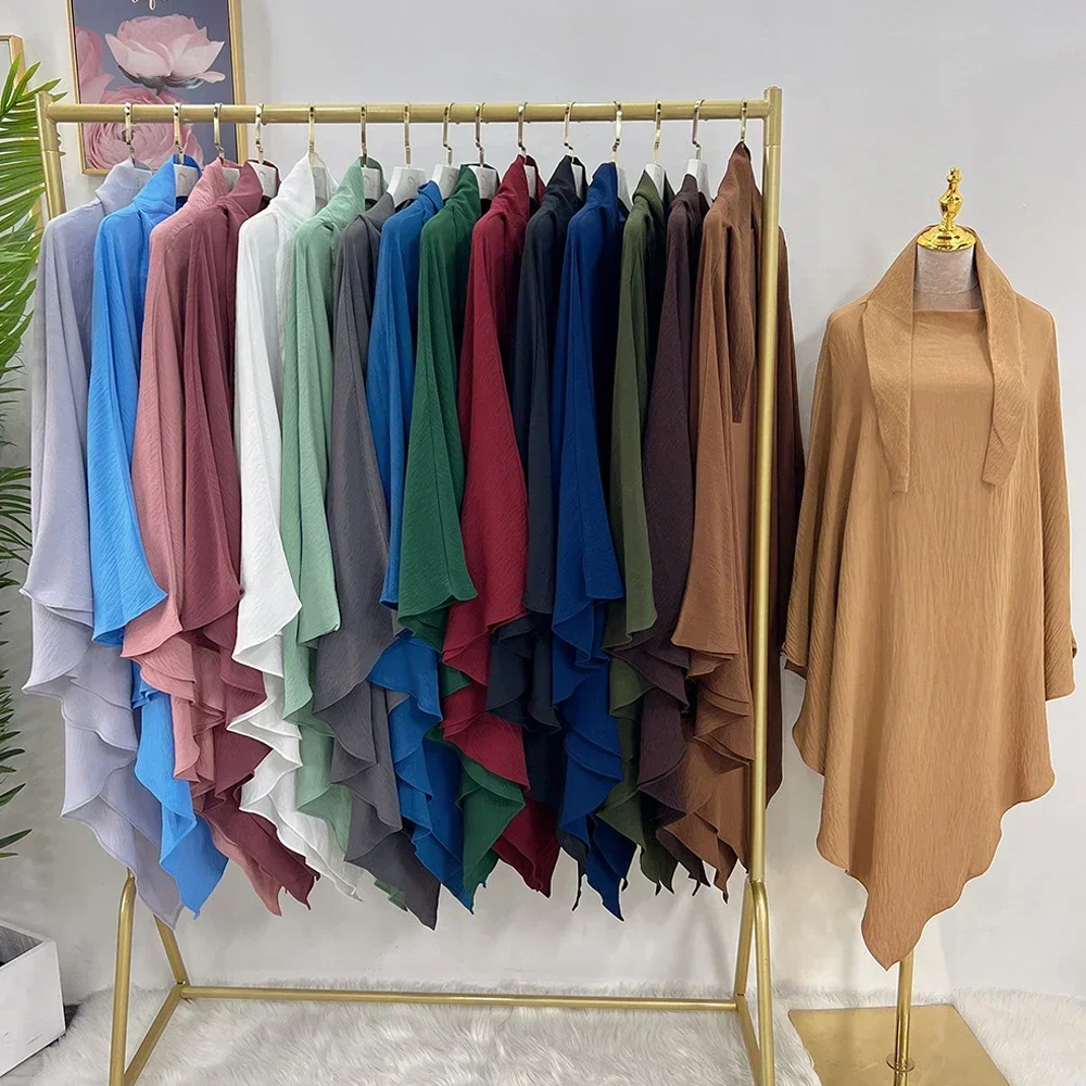 Long Khimar Eid, niqab à capuche, vêtement de prière musulman, vêtements islamiques pour femmes, Ramadan, hijab, écharpe, niqab arabe, burqa, robe