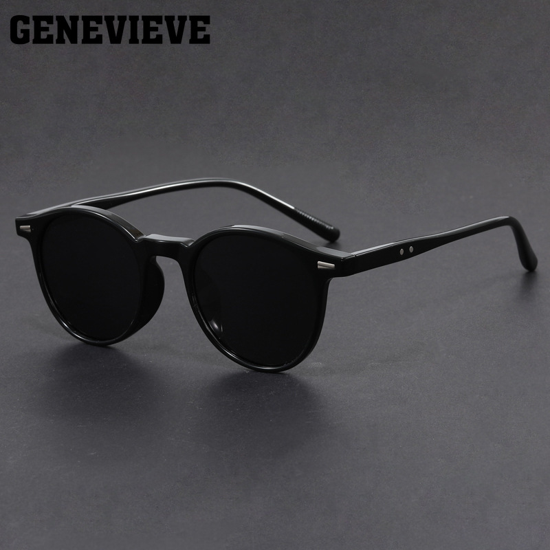 GENEVIEVE – lunettes de soleil polarisées pour hommes et femmes, monture ronde géométrique Simple, Protection UV, Prescription personnalisable 1080