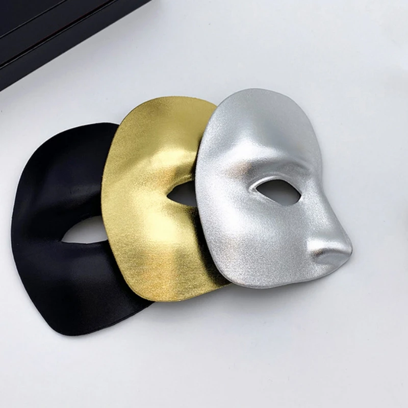 Demi-masque facial pour hommes et femmes, masque fantôme de l'opéra, masques de mascarade vénitiens, Costume de Cosplay vénitien pour bal de promo