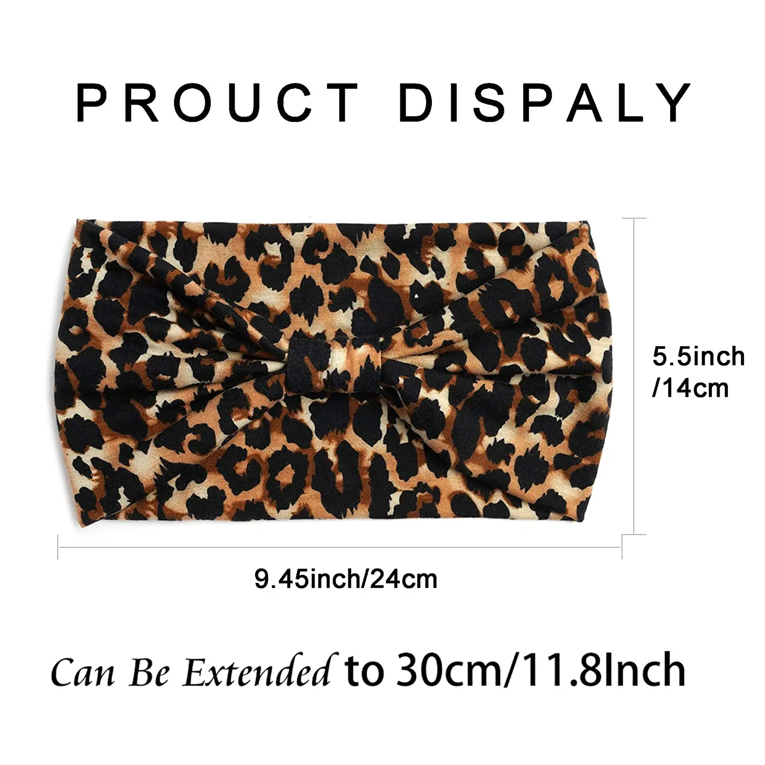 Boho large noué bandeau doux élastique imprimé Turban bandeau pour femmes filles Sport Yoga entraînement été plage chapeaux