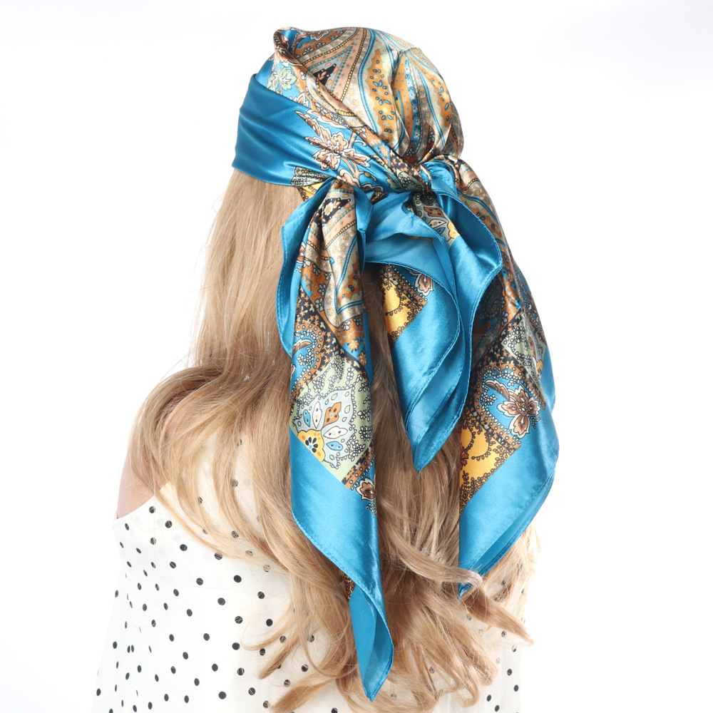 Vintage cajou Paisley imprimé Foulard de cheveux Design de mode bandeau Foulard Bandana cheveux châle enveloppement cheveux accessoires pour les femmes
