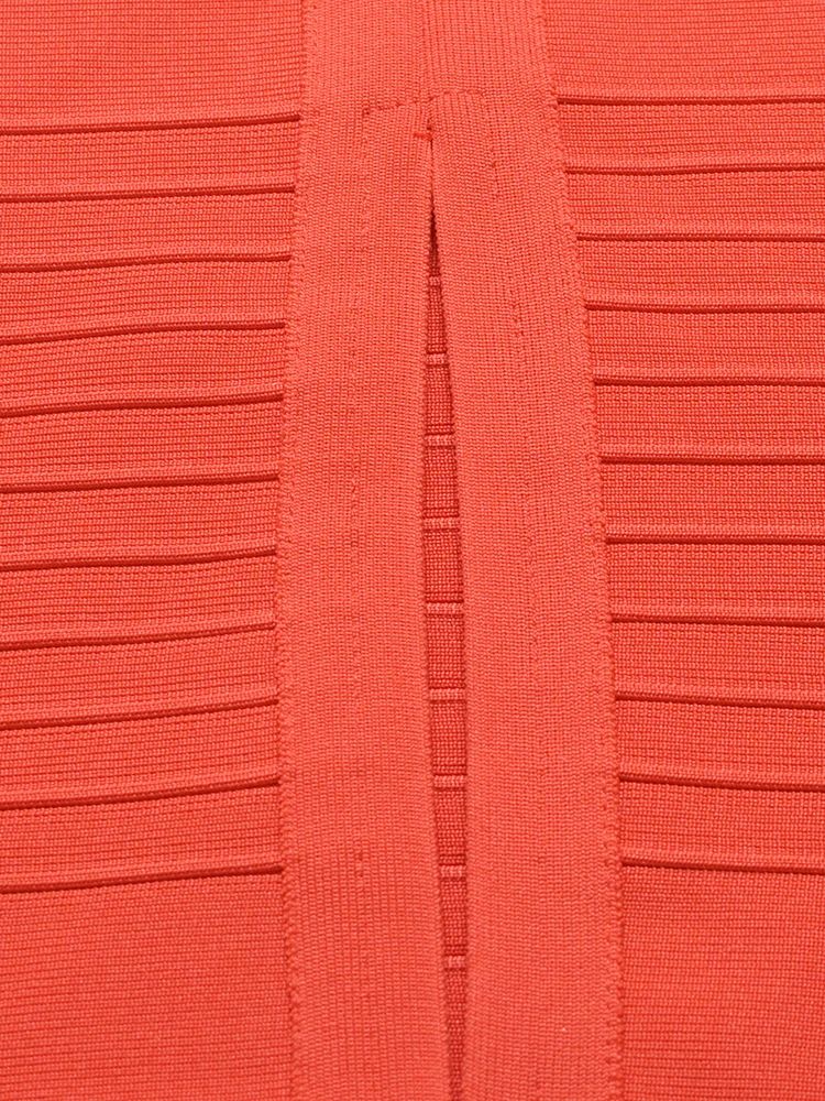 BEAUKEY-Robe de Soirée Élégante pour Femme, Tenue de Luxe Rouge à Bandes, à Volants, Fendue, pour ixÉducative, XL