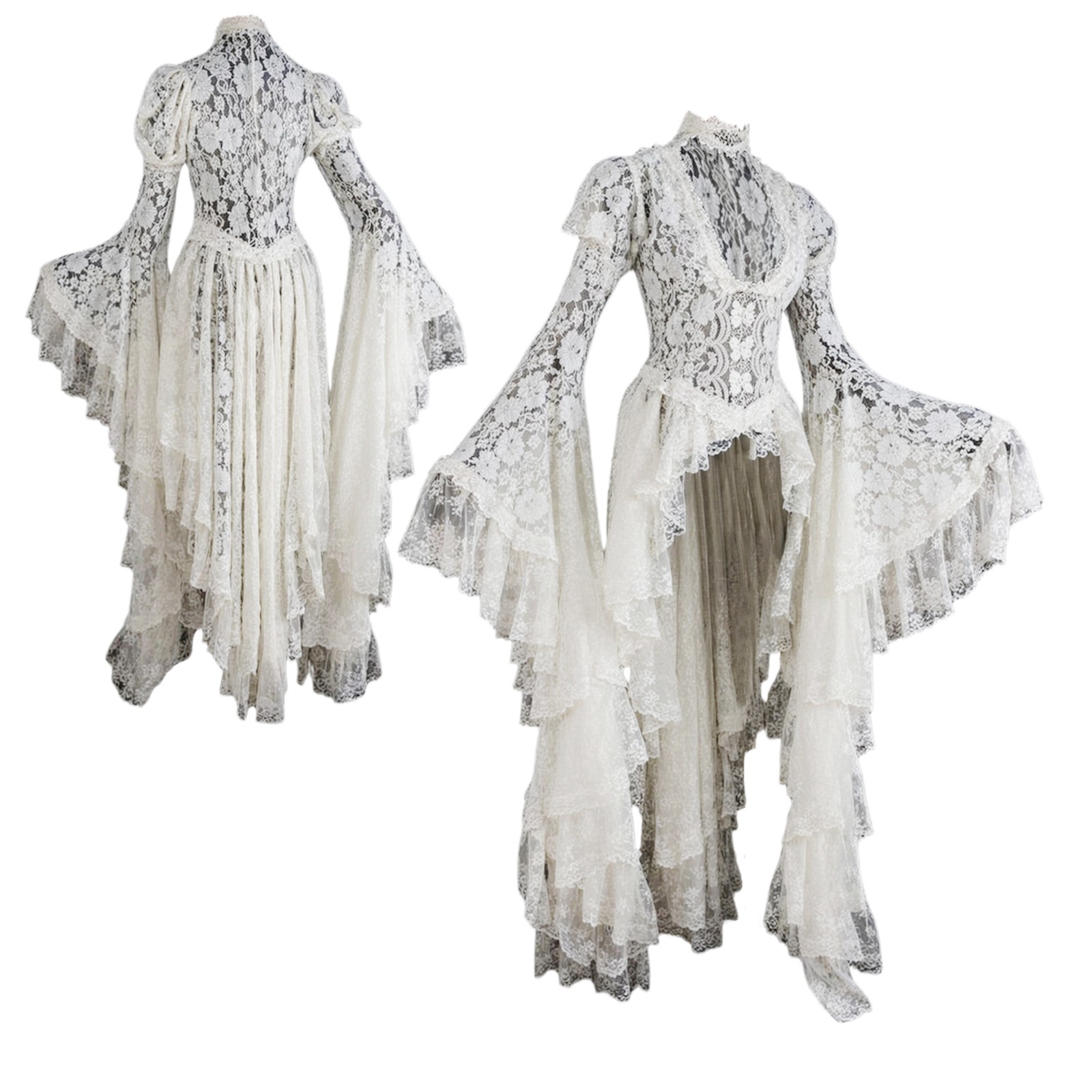 Robe décontractée à manches évasées pour femmes, rétro, cour médiévale, robes de soirée longues irrégulières, Costumes d'halloween