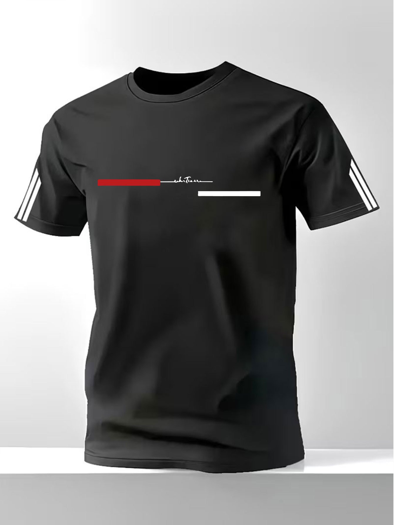 T-shirt de sport pour homme à séchage rapide, en maille respirante, à manches courtes, col rond, décontracté, pour la gym, l'entraînement, la course à pied