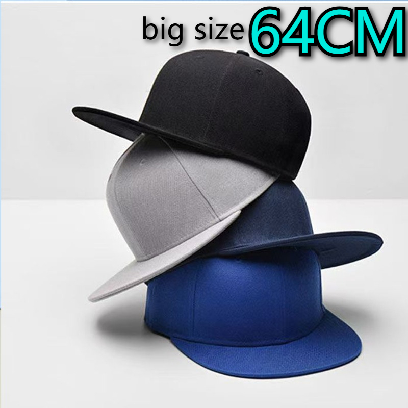 Casquette de baseball ajustée grande taille pour femme, casquette de skateboard à dos fermé, casquette snapback hip-hop pour homme, casquette de football 60cm 62cm 64cm