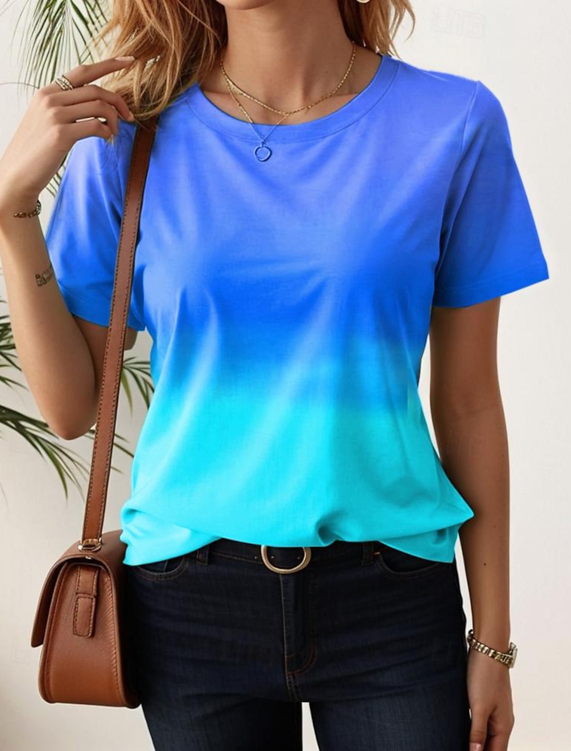Économie College dégradés 3D pour femmes, t-shirts décontractés, vêtements féminins de rue, été, respirant, mode, dame, vêtements, Y2K