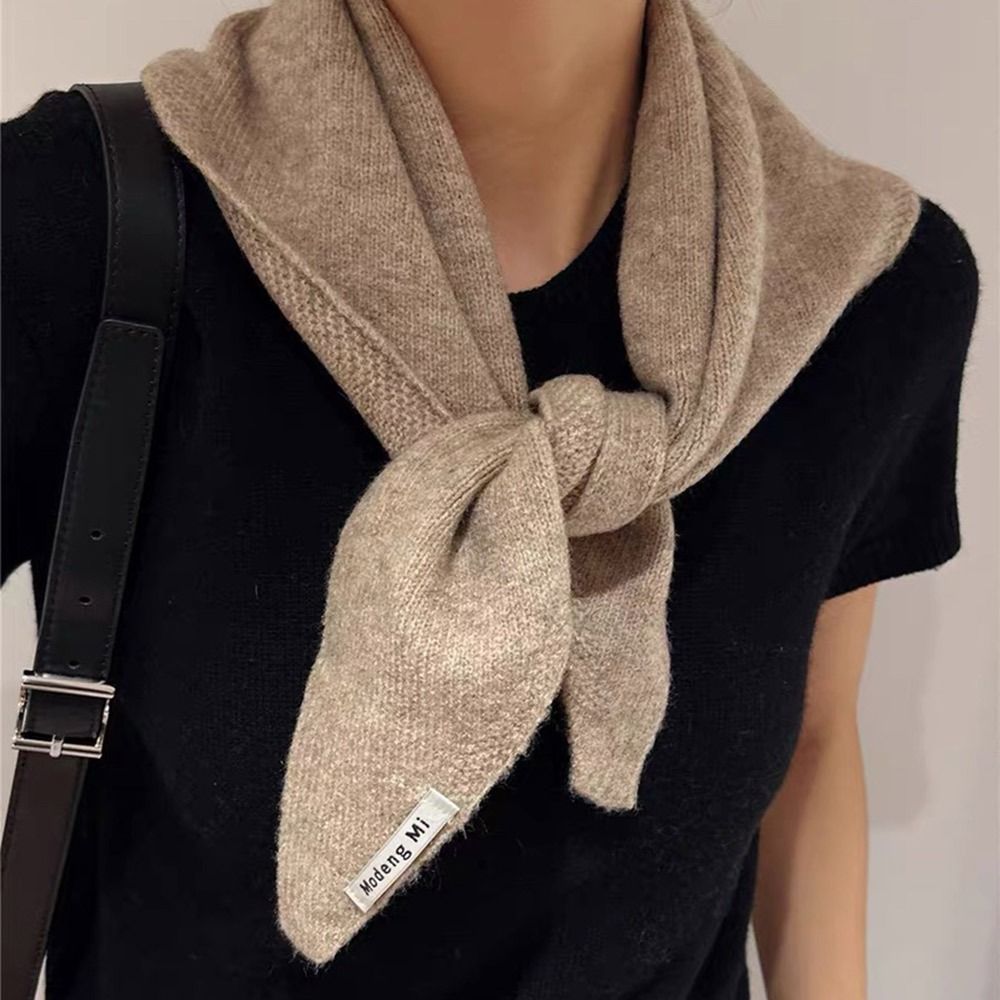 Écharpe Triangulaire en Laine Douce Multifonctionnelle pour Femme, Chaude, Sauna, Hiver