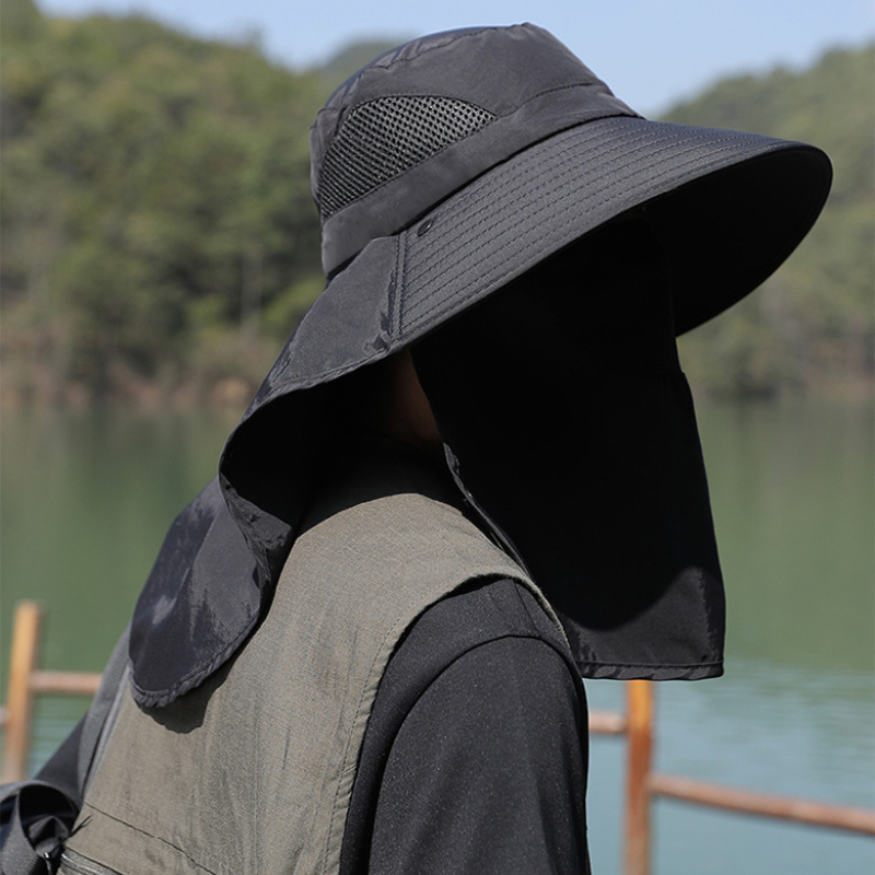Chapeaux de soleil d'été Protection UV casquette de pêche de chasse en plein air pour hommes femmes randonnée Camping visière seau chapeau chapeau de pêcheur amovible